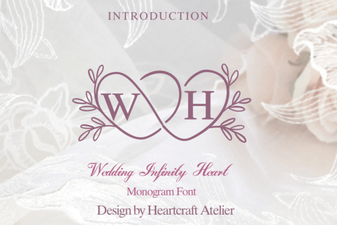 Infinity Heart Font for Wedding Invitations
