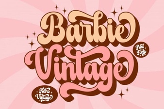 Designing with Retro Barbie Fonts