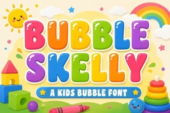 Bubble Skelly Font for Fun Web Design Projects